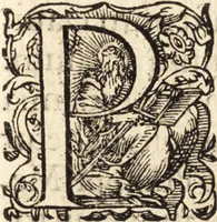 An illustration from Icones qvinqvaginta virorvm illustrium, doctrina & eruditione praestantium (1597)
