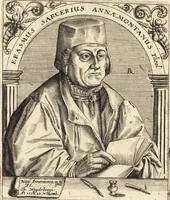 An illustration from Icones qvinqvaginta virorvm illustrium, doctrina & eruditione praestantium (1597)