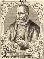 An illustration from Icones qvinqvaginta virorvm illustrium, doctrina & eruditione praestantium (1597)