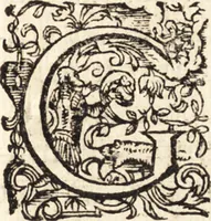 An illustration from Icones qvinqvaginta virorvm illustrium, doctrina & eruditione praestantium (1597)
