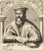An illustration from Icones qvinqvaginta virorvm illustrium, doctrina & eruditione praestantium (1597)