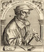 An illustration from Icones qvinqvaginta virorvm illustrium, doctrina & eruditione praestantium (1597)