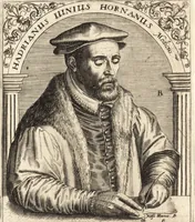 An illustration from Icones qvinqvaginta virorvm illustrium, doctrina & eruditione praestantium (1597)
