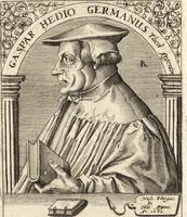 An illustration from Icones qvinqvaginta virorvm illustrium, doctrina & eruditione praestantium (1597)