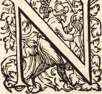 An illustration from Icones qvinqvaginta virorvm illustrium, doctrina & eruditione praestantium (1597)