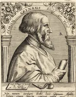 An illustration from Icones qvinqvaginta virorvm illustrium, doctrina & eruditione praestantium (1597)