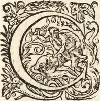 An illustration from Icones qvinqvaginta virorvm illustrium, doctrina & eruditione praestantium (1597)
