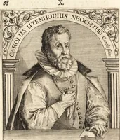 An illustration from Icones qvinqvaginta virorvm illustrium, doctrina & eruditione praestantium (1597)