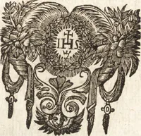 An illustration from Illustratio sacri patrimonii, seu, De bonis et possessionibus ecclesiarum : vbi agitur de veteris & nouae legis sacerdotum censibus, origine & fundatione oratoriorum, parochiarum, episcopatuum, monasteriorum, ecclesiae seruis, mancipijs, colonis, casatis, libertis, mansis, praedijs, decimis, oblationibus, primitijs iuribus episcoporum & sacerdotum (1636)
