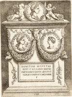 An illustration from Le imagini delle donne avgvste intagliate in istampa di rame : con le vite, et ispositioni di Enea Vico : sopra i riversi delle loro medaglie antiche (1557)