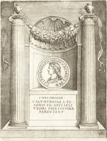 An illustration from Le imagini delle donne avgvste intagliate in istampa di rame : con le vite, et ispositioni di Enea Vico : sopra i riversi delle loro medaglie antiche (1557)