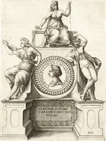 An illustration from Le imagini delle donne avgvste intagliate in istampa di rame : con le vite, et ispositioni di Enea Vico : sopra i riversi delle loro medaglie antiche (1557)