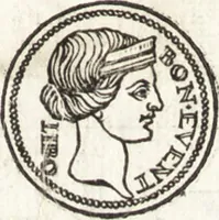 An illustration from Le imagini delle donne avgvste intagliate in istampa di rame : con le vite, et ispositioni di Enea Vico : sopra i riversi delle loro medaglie antiche (1557)