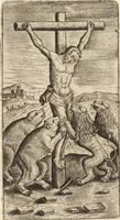 An illustration from Ivsti LipsI de crvce libri tres : ad sacram profanámque historiam vtiles : vnà cum notis (1606)