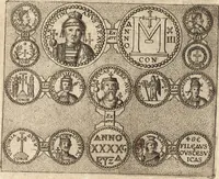 An illustration from Ivsti LipsI de crvce libri tres : ad sacram profanámque historiam vtiles : vnà cum notis (1606)