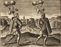 An illustration from Ivsti LipsI De militia Romana libri qvinqve : commentarivs ad Polybivm (1602)