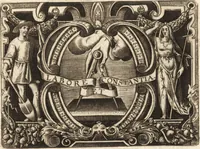 An illustration from Ivsti LipsI Lovanivm, id est, Opidi et academiæ eivs descriptio, libri tres (1610)