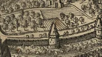 An illustration from Ivsti LipsI Lovanivm, id est, Opidi et academiæ eivs descriptio, libri tres (1610)