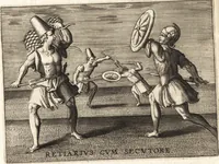 Picture 11 of 21 from Ivsti LipsI Satvrnalivm sermonvm libri dvo, qvi de gladiatoribvs (1604), leaf 97