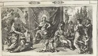 An illustration from Joachimi de Sandrart, à Stockau ... Academia nobilissimae artis pictoriae, sive, De veris & genuinis hujusdem proprietatibus, theorematibus, secretis atque requisitis aliis ... : unà cum artificum tam Aegyptiorum, Graecorum & Romanorum, quàm Italorum, Gallorum, Anglorum, Germanorum, Belgarum, aliorumq[ue] ... vitis atque encomiis ... : eorundemque plusquàm ducentis iconibus ... aere expressis, erecta atq[ue] publicata (1683)