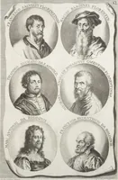 Picture 49 of 94 from Joachimi de Sandrart, à Stockau ... Academia nobilissimae artis pictoriae, sive, De veris & genuinis hujusdem proprietatibus, theorematibus, secretis atque requisitis aliis ... : unà cum artificum tam Aegyptiorum, Graecorum & Romanorum, quàm Italorum, Gallorum, Anglorum, Germanorum, Belgarum, aliorumq[ue] ... vitis atque encomiis ... : eorundemque plusquàm ducentis iconibus ... aere expressis, erecta atq[ue] publicata (1683), leaf 230