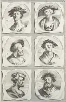 Picture 59 of 94 from Joachimi de Sandrart, à Stockau ... Academia nobilissimae artis pictoriae, sive, De veris & genuinis hujusdem proprietatibus, theorematibus, secretis atque requisitis aliis ... : unà cum artificum tam Aegyptiorum, Graecorum & Romanorum, quàm Italorum, Gallorum, Anglorum, Germanorum, Belgarum, aliorumq[ue] ... vitis atque encomiis ... : eorundemque plusquàm ducentis iconibus ... aere expressis, erecta atq[ue] publicata (1683), leaf 310