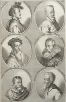 Picture 65 of 94 from Joachimi de Sandrart, à Stockau ... Academia nobilissimae artis pictoriae, sive, De veris & genuinis hujusdem proprietatibus, theorematibus, secretis atque requisitis aliis ... : unà cum artificum tam Aegyptiorum, Graecorum & Romanorum, quàm Italorum, Gallorum, Anglorum, Germanorum, Belgarum, aliorumq[ue] ... vitis atque encomiis ... : eorundemque plusquàm ducentis iconibus ... aere expressis, erecta atq[ue] publicata (1683), leaf 348