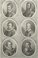 Picture 66 of 94 from Joachimi de Sandrart, à Stockau ... Academia nobilissimae artis pictoriae, sive, De veris & genuinis hujusdem proprietatibus, theorematibus, secretis atque requisitis aliis ... : unà cum artificum tam Aegyptiorum, Graecorum & Romanorum, quàm Italorum, Gallorum, Anglorum, Germanorum, Belgarum, aliorumq[ue] ... vitis atque encomiis ... : eorundemque plusquàm ducentis iconibus ... aere expressis, erecta atq[ue] publicata (1683), leaf 366