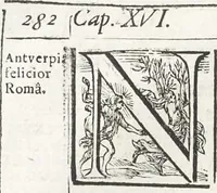 Picture 67 of 94 from Joachimi de Sandrart, à Stockau ... Academia nobilissimae artis pictoriae, sive, De veris & genuinis hujusdem proprietatibus, theorematibus, secretis atque requisitis aliis ... : unà cum artificum tam Aegyptiorum, Graecorum & Romanorum, quàm Italorum, Gallorum, Anglorum, Germanorum, Belgarum, aliorumq[ue] ... vitis atque encomiis ... : eorundemque plusquàm ducentis iconibus ... aere expressis, erecta atq[ue] publicata (1683), leaf 381