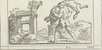 An illustration from Joachimi de Sandrart, à Stockau ... Academia nobilissimae artis pictoriae, sive, De veris & genuinis hujusdem proprietatibus, theorematibus, secretis atque requisitis aliis ... : unà cum artificum tam Aegyptiorum, Graecorum & Romanorum, quàm Italorum, Gallorum, Anglorum, Germanorum, Belgarum, aliorumq[ue] ... vitis atque encomiis ... : eorundemque plusquàm ducentis iconibus ... aere expressis, erecta atq[ue] publicata (1683)