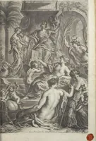 An illustration from Joachimi de Sandrart, à Stockau ... Academia nobilissimae artis pictoriae, sive, De veris & genuinis hujusdem proprietatibus, theorematibus, secretis atque requisitis aliis ... : unà cum artificum tam Aegyptiorum, Graecorum & Romanorum, quàm Italorum, Gallorum, Anglorum, Germanorum, Belgarum, aliorumq[ue] ... vitis atque encomiis ... : eorundemque plusquàm ducentis iconibus ... aere expressis, erecta atq[ue] publicata (1683)