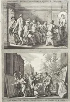 Picture 23 of 94 from Joachimi de Sandrart, à Stockau ... Academia nobilissimae artis pictoriae, sive, De veris & genuinis hujusdem proprietatibus, theorematibus, secretis atque requisitis aliis ... : unà cum artificum tam Aegyptiorum, Graecorum & Romanorum, quàm Italorum, Gallorum, Anglorum, Germanorum, Belgarum, aliorumq[ue] ... vitis atque encomiis ... : eorundemque plusquàm ducentis iconibus ... aere expressis, erecta atq[ue] publicata (1683), leaf 92
