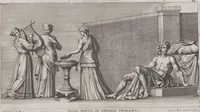 Picture 30 of 78 from Joachimi de Sandrart, à Stockau ... Academia nobilissimae artis pictoriae, sive, De veris & genuinis hujusdem proprietatibus, theorematibus, secretis atque requisitis aliis ... : unà cum artificum tam Aegyptiorum, Graecorum & Romanorum, quàm Italorum, Gallorum, Anglorum, Germanorum, Belgarum, aliorumq[ue] ... vitis atque encomiis ... : eorundemque plusquàm ducentis iconibus ... aere expressis, erecta atq[ue] publicata (1683), leaf 144