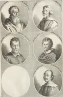 An illustration from Joachimi de Sandrart, à Stockau ... Academia nobilissimae artis pictoriae, sive, De veris & genuinis hujusdem proprietatibus, theorematibus, secretis atque requisitis aliis ... : unà cum artificum tam Aegyptiorum, Graecorum & Romanorum, quàm Italorum, Gallorum, Anglorum, Germanorum, Belgarum, aliorumq[ue] ... vitis atque encomiis ... : eorundemque plusquàm ducentis iconibus ... aere expressis, erecta atq[ue] publicata (1683)