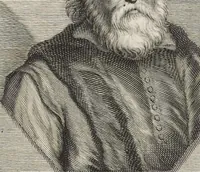 An illustration from Joachimi de Sandrart, à Stockau ... Academia nobilissimae artis pictoriae, sive, De veris & genuinis hujusdem proprietatibus, theorematibus, secretis atque requisitis aliis ... : unà cum artificum tam Aegyptiorum, Graecorum & Romanorum, quàm Italorum, Gallorum, Anglorum, Germanorum, Belgarum, aliorumq[ue] ... vitis atque encomiis ... : eorundemque plusquàm ducentis iconibus ... aere expressis, erecta atq[ue] publicata (1683)