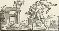 An illustration from Joachimi de Sandrart, à Stockau ... Academia nobilissimae artis pictoriae, sive, De veris & genuinis hujusdem proprietatibus, theorematibus, secretis atque requisitis aliis ... : unà cum artificum tam Aegyptiorum, Graecorum & Romanorum, quàm Italorum, Gallorum, Anglorum, Germanorum, Belgarum, aliorumq[ue] ... vitis atque encomiis ... : eorundemque plusquàm ducentis iconibus ... aere expressis, erecta atq[ue] publicata (1683)
