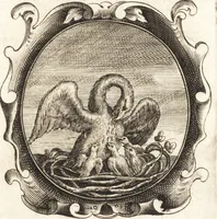 An illustration from Lucis euangelicae sub velum sacrorum emblematum reconditae, pars tertia : hoc est, caeleste pantheon, sive caelum novum in festa et gesta sanctorum totius anni, selectâ historiâ, & morali doctrinâ (1659)