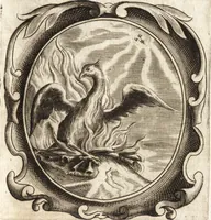 An illustration from Lucis euangelicae sub velum sacrorum emblematum reconditae, pars tertia : hoc est, caeleste pantheon, sive caelum novum in festa et gesta sanctorum totius anni, selectâ historiâ, & morali doctrinâ (1659)