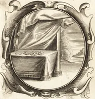 An illustration from Lucis euangelicae sub velum sacrorum emblematum reconditae, pars tertia : hoc est, caeleste pantheon, sive caelum novum in festa et gesta sanctorum totius anni, selectâ historiâ, & morali doctrinâ (1659)