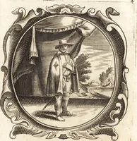 An illustration from Lucis euangelicae sub velum sacrorum emblematum reconditae, pars tertia : hoc est, caeleste pantheon, sive caelum novum in festa et gesta sanctorum totius anni, selectâ historiâ, & morali doctrinâ (1659)