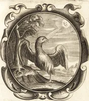 An illustration from Lucis euangelicae sub velum sacrorum emblematum reconditae, pars tertia : hoc est, caeleste pantheon, sive caelum novum in festa et gesta sanctorum totius anni, selectâ historiâ, & morali doctrinâ (1659)