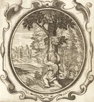 An illustration from Lucis euangelicae sub velum sacrorum emblematum reconditae, pars tertia : hoc est, caeleste pantheon, sive caelum novum in festa et gesta sanctorum totius anni, selectâ historiâ, & morali doctrinâ (1659)