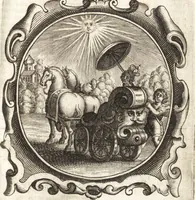 An illustration from Lucis euangelicae sub velum sacrorum emblematum reconditae, pars tertia : hoc est, caeleste pantheon, sive caelum novum in festa et gesta sanctorum totius anni, selectâ historiâ, & morali doctrinâ (1659)