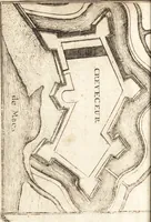 An illustration from The Netherland-historian : containing a true and exact relation of what hath passed in the late warrs between the King of Great Britain, and the French King with their allyes, against the States Generall of the United Provinces, from the beginning thereof anno. 1671 to the conclusion of peace between His aforesaid Majesty of Britain, and the said States, with the continuation of what hath since happened between France and his allyes, against the said States, and their confœderates, to the end of the year 1674 : illustrated with above 60 sculptures, being the exact delineations of the most principall fortifications in those provinces, and the pourtraictures of severall mighty princes and eminent officers (1675)