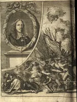 An illustration from The Netherland-historian : containing a true and exact relation of what hath passed in the late warrs between the King of Great Britain, and the French King with their allyes, against the States Generall of the United Provinces, from the beginning thereof anno. 1671 to the conclusion of peace between His aforesaid Majesty of Britain, and the said States, with the continuation of what hath since happened between France and his allyes, against the said States, and their confœderates, to the end of the year 1674 : illustrated with above 60 sculptures, being the exact delineations of the most principall fortifications in those provinces, and the pourtraictures of severall mighty princes and eminent officers (1675)