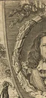 An illustration from The Netherland-historian : containing a true and exact relation of what hath passed in the late warrs between the King of Great Britain, and the French King with their allyes, against the States Generall of the United Provinces, from the beginning thereof anno. 1671 to the conclusion of peace between His aforesaid Majesty of Britain, and the said States, with the continuation of what hath since happened between France and his allyes, against the said States, and their confœderates, to the end of the year 1674 : illustrated with above 60 sculptures, being the exact delineations of the most principall fortifications in those provinces, and the pourtraictures of severall mighty princes and eminent officers (1675)
