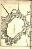 An illustration from The Netherland-historian : containing a true and exact relation of what hath passed in the late warrs between the King of Great Britain, and the French King with their allyes, against the States Generall of the United Provinces, from the beginning thereof anno. 1671 to the conclusion of peace between His aforesaid Majesty of Britain, and the said States, with the continuation of what hath since happened between France and his allyes, against the said States, and their confœderates, to the end of the year 1674 : illustrated with above 60 sculptures, being the exact delineations of the most principall fortifications in those provinces, and the pourtraictures of severall mighty princes and eminent officers (1675)