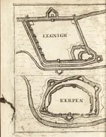 An illustration from The Netherland-historian : containing a true and exact relation of what hath passed in the late warrs between the King of Great Britain, and the French King with their allyes, against the States Generall of the United Provinces, from the beginning thereof anno. 1671 to the conclusion of peace between His aforesaid Majesty of Britain, and the said States, with the continuation of what hath since happened between France and his allyes, against the said States, and their confœderates, to the end of the year 1674 : illustrated with above 60 sculptures, being the exact delineations of the most principall fortifications in those provinces, and the pourtraictures of severall mighty princes and eminent officers (1675)