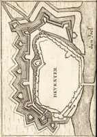 An illustration from The Netherland-historian : containing a true and exact relation of what hath passed in the late warrs between the King of Great Britain, and the French King with their allyes, against the States Generall of the United Provinces, from the beginning thereof anno. 1671 to the conclusion of peace between His aforesaid Majesty of Britain, and the said States, with the continuation of what hath since happened between France and his allyes, against the said States, and their confœderates, to the end of the year 1674 : illustrated with above 60 sculptures, being the exact delineations of the most principall fortifications in those provinces, and the pourtraictures of severall mighty princes and eminent officers (1675)