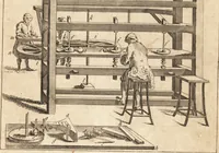 An illustration from A new and complete dictionary of arts and sciences : comprehending all the branches of useful knowledge, with accurate descriptions as well of the various machines, instruments, tools, figures, and schemes necessary for illustrating them, as of the classes, kinds, preparations, and uses of natural productions, whether animals, vegetables, minerals, fossils, or fluids : together with the kingdoms, provinces, cities, towns, and other remarkable places throughout the world : illustrated with above three hundred copper-plates, engraved by Mr. Jefferys, geographer to His Majesty : the whole extracted from the best authors in all languages (1763)